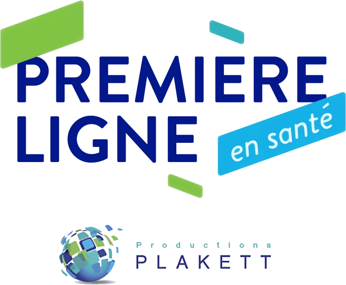 Logo texte du Première Ligne en santé - Productions Plakett